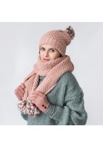 Millie Mae Ladies Pink Gloves with Buttons